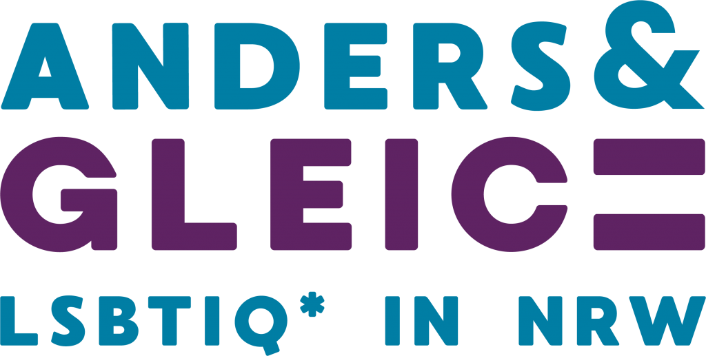 Logo: Anders & Gleich LSBTIQ* in NRW, Linkziel: https://www.aug.nrw/
