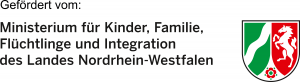 Logo: Gefördert vom Ministerium für Kinder, Familie, Flüchtlinge und Integration des Landes Nordrhein-Westfalen